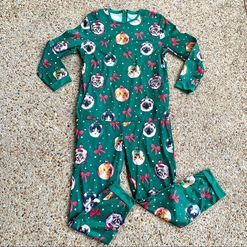 Dec 25th Men's Christmas Union Cat  Light Up Suit Onesie Size L